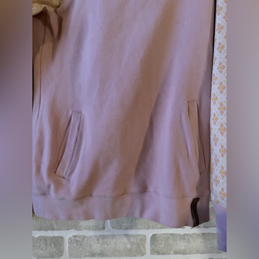 AMPERSAND AVE Pink and Cream Hooded Pullover Sweater - Picture 2 of 7